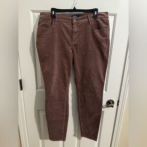 Old Navy Rockstart Mid Rise Skinny Velvet Jeans Mauve Purple 16
